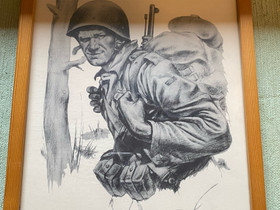 Piirros, Sotilas 1943, Taulut, Sisustus ja huonekalut, Salo, Tori.fi Piirros, Sotilas 1943, Taulut, Sisustus ja huonekalut, Salo, Tori.fi