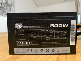 Coolermaster 500W virtalähde, Komponentit, Tietokoneet ja lisälaitteet, Nurmijärvi, Tori.fi Coolermaster 500W virtalähde, Komponentit, Tietokoneet ja lisälaitteet, Nurmijärvi, Tori.fi