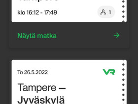 Junaliput Jkl-Tre ja Tre-Jkl, Matkat, risteilyt ja lentoliput, Matkat ja liput, Jyväskylä, Tori.fi Junaliput Jkl-Tre ja Tre-Jkl, Matkat, risteilyt ja lentoliput, Matkat ja liput, Jyväskylä, Tori.fi