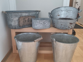 Sinkkiastioita Varattu, Ruukut, kivet ja koristeet, Piha ja puutarha, Joensuu, Tori.fi Sinkkiastioita Varattu, Ruukut, kivet ja koristeet, Piha ja puutarha, Joensuu, Tori.fi