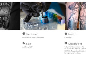 200 arvoinen tatuointilahjakortti, Keikat, konsertit ja tapahtumat, Matkat ja liput, Laukaa, Tori.fi 200 arvoinen tatuointilahjakortti, Keikat, konsertit ja tapahtumat, Matkat ja liput, Laukaa, Tori.fi