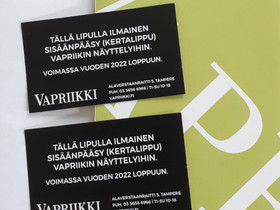 2 lippua Museokeskus Vapriikkiin, Keikat, konsertit ja tapahtumat, Matkat ja liput, Kouvola, Tori.fi