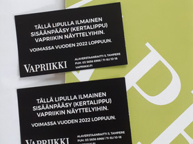 2 lippua Museokeskus Vapriikkiin, Keikat, konsertit ja tapahtumat, Matkat ja liput, Kouvola, Tori.fi 2 lippua Museokeskus Vapriikkiin, Keikat, konsertit ja tapahtumat, Matkat ja liput, Kouvola, Tori.fi