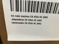 Uusi jääpalakone Metos CB 425A HC AWS