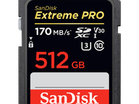 SanDisk SDXC Extreme Pro 512 GB muistikortti, Valokuvaustarvikkeet, Kamerat ja valokuvaus, Kokkola, Tori.fi