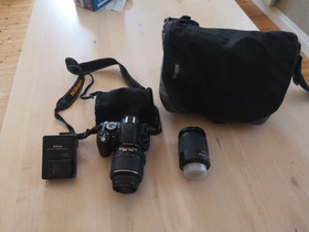 Nikon D3100 järjestelmäkamera + lisäobjektiivi, Kamerat, Kamerat ja valokuvaus, Rauma, Tori.fi