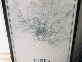 Turun kartta, taulu, Taulut, Sisustus ja huonekalut, Pori, Tori.fi Turun kartta, taulu, Taulut, Sisustus ja huonekalut, Pori, Tori.fi