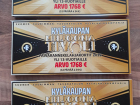 Miljoona tivoli liput, Keikat, konsertit ja tapahtumat, Matkat ja liput, Alavus, Tori.fi Miljoona tivoli liput, Keikat, konsertit ja tapahtumat, Matkat ja liput, Alavus, Tori.fi
