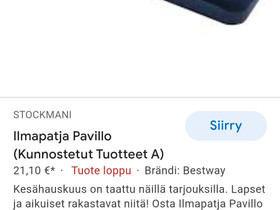 Ilmapatja, Ulkoilu ja retkeily, Urheilu ja ulkoilu, Alajärvi, Tori.fi Ilmapatja, Ulkoilu ja retkeily, Urheilu ja ulkoilu, Alajärvi, Tori.fi