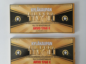 Kyläkaupan Miljoona Tivoli Liput, Keikat, konsertit ja tapahtumat, Matkat ja liput, Alavus, Tori.fi Kyläkaupan Miljoona Tivoli Liput, Keikat, konsertit ja tapahtumat, Matkat ja liput, Alavus, Tori.fi