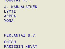 Jyväskylän puistojuhlat 7.-8.7 2 pv lippu, Muu musiikki ja soittimet, Musiikki ja soittimet, Jyväskylä, Tori.fi Jyväskylän puistojuhlat 7.-8.7 2 pv lippu, Muu musiikki ja soittimet, Musiikki ja soittimet, Jyväskylä, Tori.fi