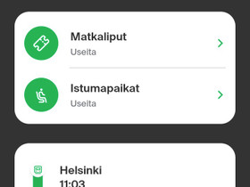 Juna lippu helsinki-seinäjoki, Matkat, risteilyt ja lentoliput, Matkat ja liput, Lapua, Tori.fi