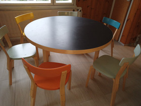 Artekin pöytä 90A ja kuusi 69-tuolia, Pöydät ja tuolit, Sisustus ja huonekalut, Lappeenranta, Tori.fi