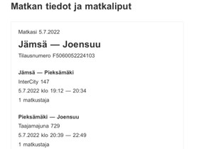 Matkaliput, Matkat, risteilyt ja lentoliput, Matkat ja liput, Joensuu, Tori.fi