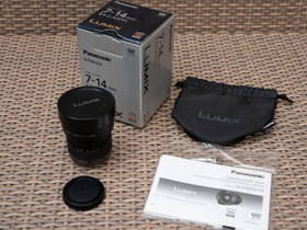 Panasonic LUMIX G VARIO 7-14 mm / f4.0 ASPH-objekt, Objektiivit, Kamerat ja valokuvaus, Hyrynsalmi, Tori.fi