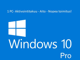 Windows 10 Pro ELINIKÄINEN, Tietokoneohjelmat, Tietokoneet ja lisälaitteet, Espoo, Tori.fi