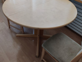 Pyöreä pöytä ja 3 tuolia, Pöydät ja tuolit, Sisustus ja huonekalut, Tampere, Tori.fi