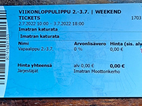 Imatran-ajot vapaaliput, Keikat, konsertit ja tapahtumat, Matkat ja liput, Porvoo, Tori.fi Imatran-ajot vapaaliput, Keikat, konsertit ja tapahtumat, Matkat ja liput, Porvoo, Tori.fi