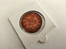 10 penniä 1917 Nikolai ll, Rahat ja mitalit, Keräily, Kalajoki, Tori.fi 10 penniä 1917 Nikolai ll, Rahat ja mitalit, Keräily, Kalajoki, Tori.fi