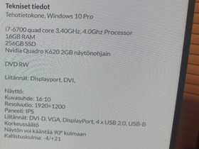 DELL Precision 3620 MT, DELL 24"näyttö, Pöytäkoneet, Tietokoneet ja lisälaitteet, Muurame, Tori.fi DELL Precision 3620 MT, DELL 24"näyttö, Pöytäkoneet, Tietokoneet ja lisälaitteet, Muurame, Tori.fi