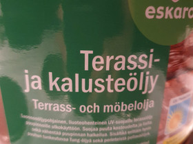 Eskaro terassi- ja kalusteöljy, musta, Muu rakentaminen ja remontointi, Rakennustarvikkeet ja työkalut, Vantaa, Tori.fi Eskaro terassi- ja kalusteöljy, musta, Muu rakentaminen ja remontointi, Rakennustarvikkeet ja työkalut, Vantaa, Tori.fi