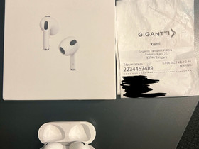 AirPods 3, Puhelintarvikkeet, Puhelimet ja tarvikkeet, Tampere, Tori.fi AirPods 3, Puhelintarvikkeet, Puhelimet ja tarvikkeet, Tampere, Tori.fi