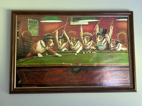 Dogs playing pool -taulu, Taulut, Sisustus ja huonekalut, Hattula, Tori.fi Dogs playing pool -taulu, Taulut, Sisustus ja huonekalut, Hattula, Tori.fi