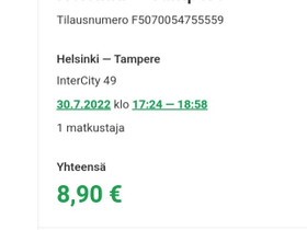 Junalippu, Matkat, risteilyt ja lentoliput, Matkat ja liput, Tampere, Tori.fi Junalippu, Matkat, risteilyt ja lentoliput, Matkat ja liput, Tampere, Tori.fi