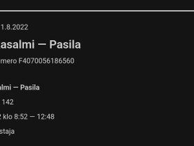 Hankasalmi-Jyväskylä-Pasila junalippu, Matkat, risteilyt ja lentoliput, Matkat ja liput, Jyväskylä, Tori.fi Hankasalmi-Jyväskylä-Pasila junalippu, Matkat, risteilyt ja lentoliput, Matkat ja liput, Jyväskylä, Tori.fi