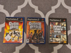 PS2 Guitar Hero ja GTA pelejä, Pelikonsolit ja pelaaminen, Viihde-elektroniikka, Kemi, Tori.fi PS2 Guitar Hero ja GTA pelejä, Pelikonsolit ja pelaaminen, Viihde-elektroniikka, Kemi, Tori.fi