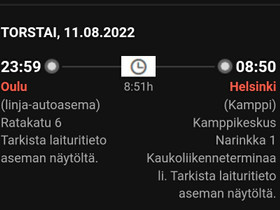 Onnibus Oulu - Helsinki, Matkat, risteilyt ja lentoliput, Matkat ja liput, Oulu, Tori.fi Onnibus Oulu - Helsinki, Matkat, risteilyt ja lentoliput, Matkat ja liput, Oulu, Tori.fi