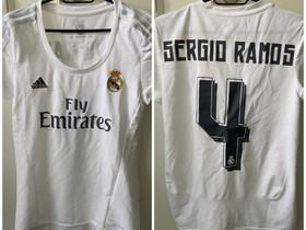 Real Madrid pelipaita, naisten malli, Ramos #4, Jalkapallo, Urheilu ja ulkoilu, Lahti, Tori.fi Real Madrid pelipaita, naisten malli, Ramos #4, Jalkapallo, Urheilu ja ulkoilu, Lahti, Tori.fi