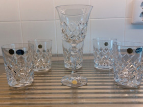 Bohemia Crystal whisky glasses (5) and wine glass, Kahvikupit, mukit ja lasit, Keittiötarvikkeet ja astiat, Vöyri, Tori.fi