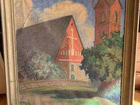 V.Aunesluoma Kirkkomaalaus, 1939, Taulut, Sisustus ja huonekalut, Sipoo, Tori.fi V.Aunesluoma Kirkkomaalaus, 1939, Taulut, Sisustus ja huonekalut, Sipoo, Tori.fi