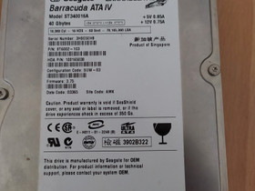 Seagate Barracuda ATA iv 40Gb, Komponentit, Tietokoneet ja lisälaitteet, Kokkola, Tori.fi Seagate Barracuda ATA iv 40Gb, Komponentit, Tietokoneet ja lisälaitteet, Kokkola, Tori.fi