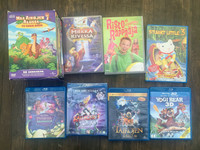 Lasten elokuvia, blueray ja DVD