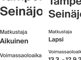 Sarjalippu seunäjoki-tampere lasten ja aikuisten, Matkat, risteilyt ja lentoliput, Matkat ja liput, Seinäjoki, Tori.fi