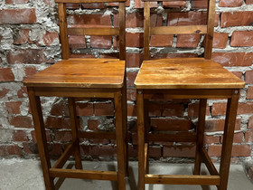 Ruskea pöytä + 2kpl tuolia (puuta), Pöydät ja tuolit, Sisustus ja huonekalut, Kajaani, Tori.fi