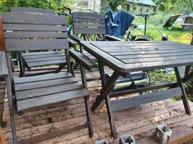 Pöytä+3/tuolia menee kasaan., Pihakalusteet ja grillit, Piha ja puutarha, Äänekoski, Tori.fi