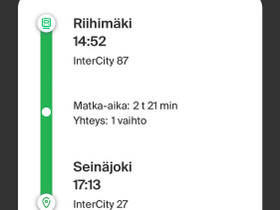 Ti 16.8 klo14:52 rmk-sjk opiskelijalippu. 1 vaihto, Matkat, risteilyt ja lentoliput, Matkat ja liput, Riihimäki, Tori.fi Ti 16.8 klo14:52 rmk-sjk opiskelijalippu. 1 vaihto, Matkat, risteilyt ja lentoliput, Matkat ja liput, Riihimäki, Tori.fi