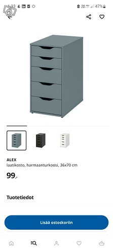 O: Ikean Alex laatikosto