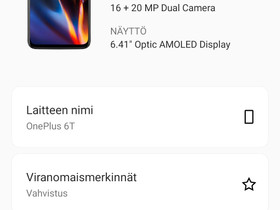 OnePlus 6t 8ram, Puhelimet, Puhelimet ja tarvikkeet, Tampere, Tori.fi