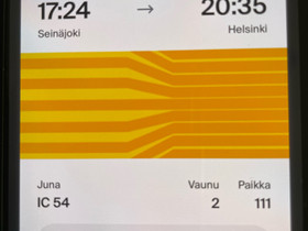 Junalippu Seinäjoki-Helsinki, Matkat, risteilyt ja lentoliput, Matkat ja liput, Seinäjoki, Tori.fi
