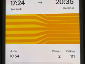 Junalippu Seinäjoki-Helsinki, Matkat, risteilyt ja lentoliput, Matkat ja liput, Seinäjoki, Tori.fi Junalippu Seinäjoki-Helsinki, Matkat, risteilyt ja lentoliput, Matkat ja liput, Seinäjoki, Tori.fi