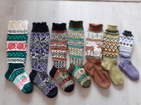 Käsinkudottuja sukkia