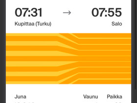 Opiskelijaliput 29.9.TURKU-SALO/ SALO-TURKU, Matkat, risteilyt ja lentoliput, Matkat ja liput, Turku, Tori.fi Opiskelijaliput 29.9.TURKU-SALO/ SALO-TURKU, Matkat, risteilyt ja lentoliput, Matkat ja liput, Turku, Tori.fi