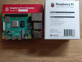 Raspberry Pi 4 4GB + virtalähde, Muu tietotekniikka, Tietokoneet ja lisälaitteet, Espoo, Tori.fi