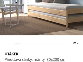 Sänky pinottava, Ikea Utåkerp, Sängyt ja makuuhuone, Sisustus ja huonekalut, Liminka, Tori.fi