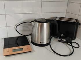 Leivänpaahdin + vedenkeitin + vaaka, Muut keittiötarvikkeet, Keittiötarvikkeet ja astiat, Turku, Tori.fi Leivänpaahdin + vedenkeitin + vaaka, Muut keittiötarvikkeet, Keittiötarvikkeet ja astiat, Turku, Tori.fi