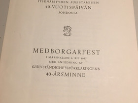 Kansalaisjuhla itsenäisyyden 40v, Muu keräily, Keräily, Orimattila, Tori.fi Kansalaisjuhla itsenäisyyden 40v, Muu keräily, Keräily, Orimattila, Tori.fi